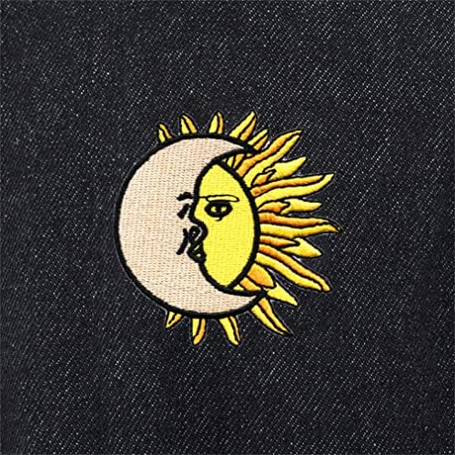 Sol e lua combinação de bordado de bordado de bordado de bordado de bordado alienígena Capinho de tampa de bagagem de bagagem de bagagem
