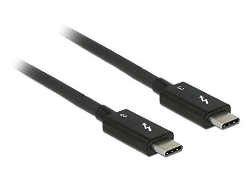 Delock Cable Thunderbolt 3 USB-C para USB-C, preto preto preto 1,5m