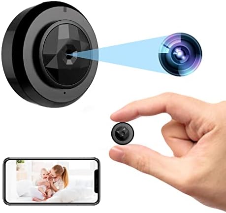 Câmera escondida de Wi -Fi Wi -Fi Mini Spy com áudio Câmera de vigilância de segurança em casa de feed de áudio 1080p Nanny Cam sem