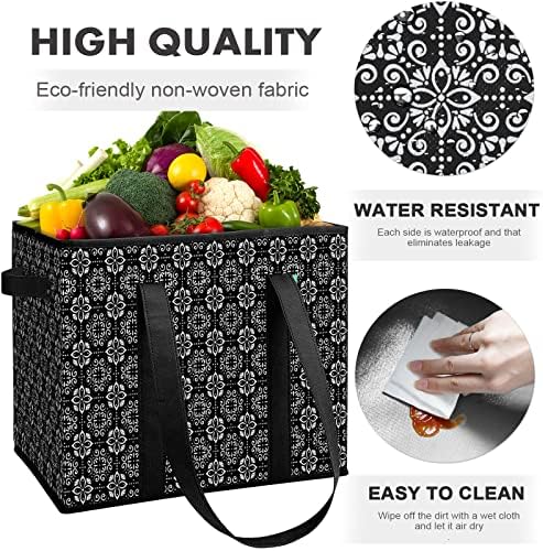 Sacos de supermercado reutilizáveis ​​de Wiselife [3 pacote], bolsas de compras resistentes à água de mercearia de mercearia