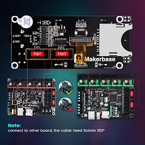 Makerbase Mini LCD Smart Display Controle da placa de controle Estilo lateral MKS Mini12864 V3 Insira Large SD Card para