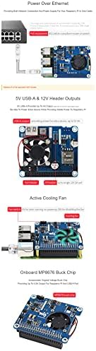 Power sobre o chapéu Ethernet para Raspberry Pi 3b+/4b, 802.3af/no equipamento compatível com força de energia necessária