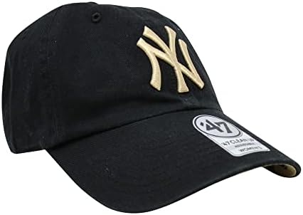 '47 York Yankees Bagheera sob viseira Limpe MLB Cap preto/ouro