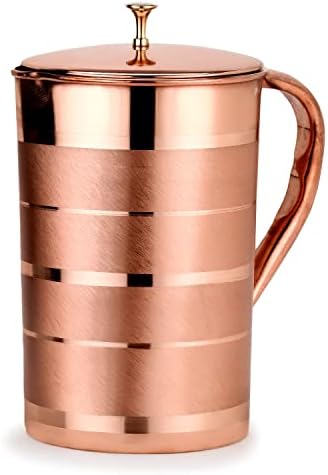Zap Impex Pure Copper Copper Luxurn Jug Acessórios Capacidade de arremessador 1,6 litros