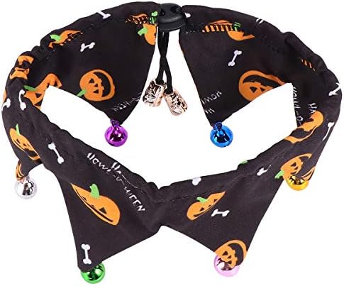 Soimiss 1PC Halloween Pet Collar com Bell Ajuste Ajuste Cachter Acestories Cat Dress Up Supplies for Dog Cat