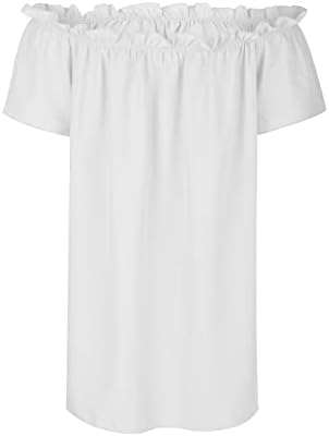 Pacote de camiseta de manga longa feminina feminina de ombro de ombro único de ombro fora do ombro com borda de borda casual