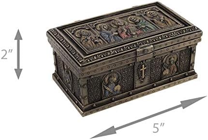 Veronese Design Bonzed Saints Altar Tinket Box