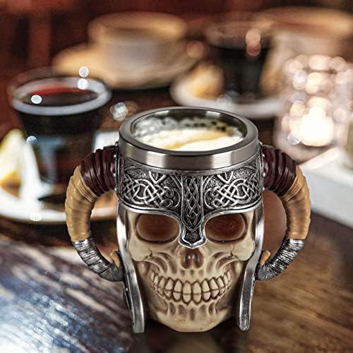 Nordic Viking Rune Caneca Cupa de cerveja Tankard para homens, canecas de café em aço inoxidável Viking Gifts Nórdicos