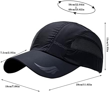 Capinho de beisebol para homens homens casuais, ajustável, chapéu de verão de verão chapéu de gorro com viseira unissex ao ar livre tampa esportiva