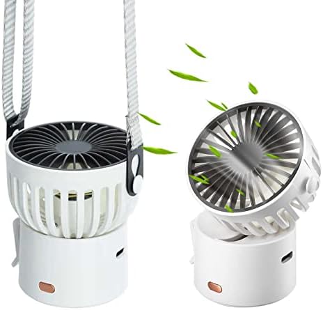 Neasuplife mini ventilador portátil pequeno ventilador pessoal fã de mesa pessoal USB Bateria recarregável fã de leque movido a mão