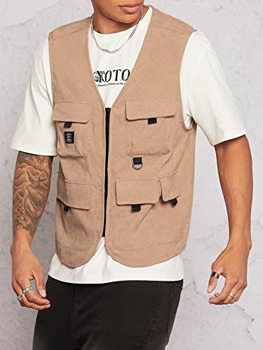 Jaquetas para homens jaquetas masculinos letra de letra de retalho de gola de gola de bolso sem camiseta
