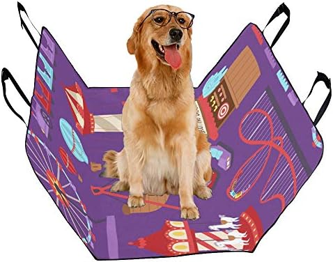 Enevotx Dog Capa de assento de cachorro Casal de carrossel personalizado Tocando capas de banco de impressão para cães