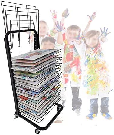Neochy Secying Racks, rack de arte de metal sólido de secagem de arte, usada como desenho de criança da família ou suporte de arquivo de escritório, muito adequado para salas de aula, estúdios de arte, 20º andar/H79cm/20 andares