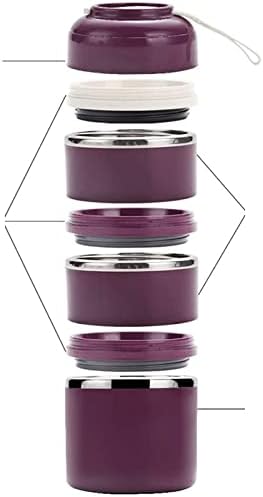 Caixas ALONCEBWH BENTO 3 TIER Aço inoxidável lanche de lancheira comida sopa de lancheira isolada bolsa de cozinha