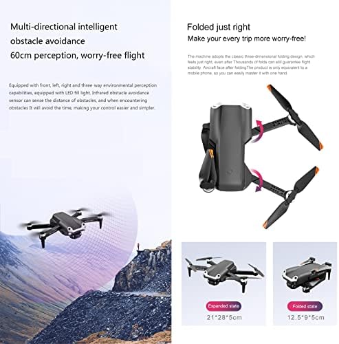 Drone dobrável com câmera dupla UHD para crianças e adultos, mini quadcóptero de 6k, fotografia aérea dupla câmera para