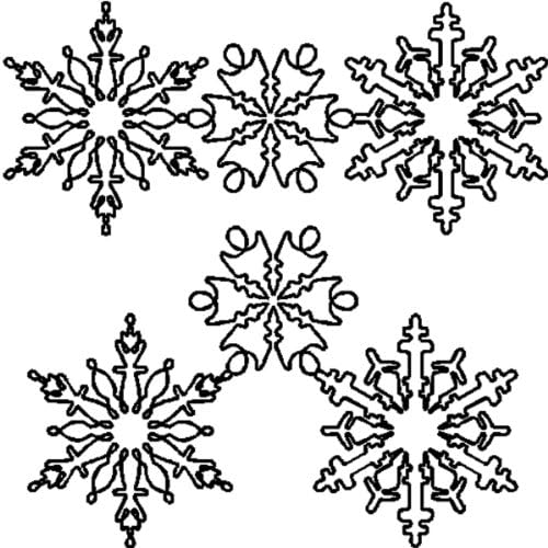 Estênceis de colcha de Julie Mullin-7 & 10 Snowflakes
