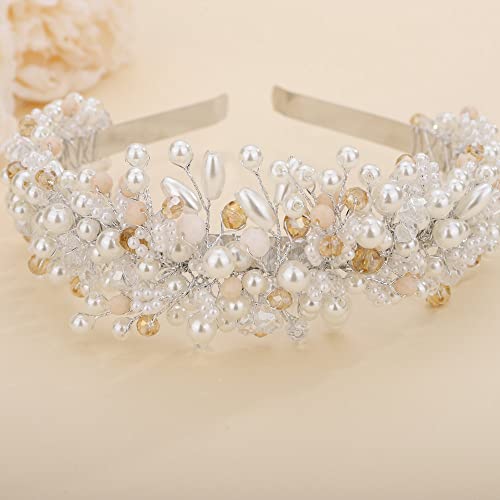 Teyglen Wedding Pearl Crystal Beads