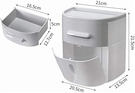 Caixa de papel do banheiro CDYD, suporte de papel higiênico, bandeja de vaso sanitário, tubo de papel à prova d'água sem