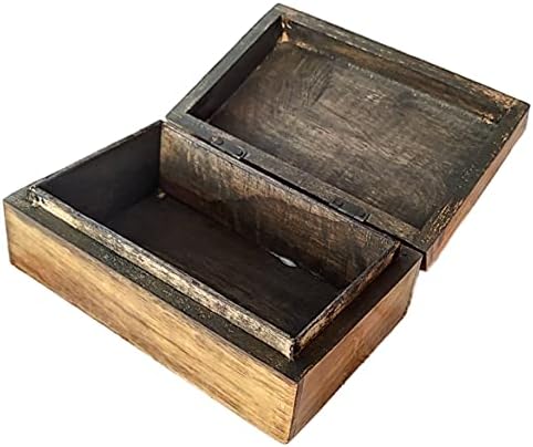 Sharvgun Wooden Jewelry Box Dragon Box One Compartament Storage Jewellery Organizer para manglasutra, anel de colar -3x5x7.7