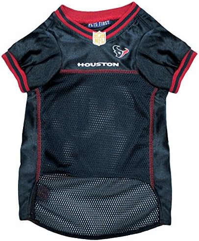 NFL Houston Texans Dog Jersey, Tamanho: X-Large. Melhor fantasia de camisa de futebol para cães e gatos. Camisa de camisa licenciada.
