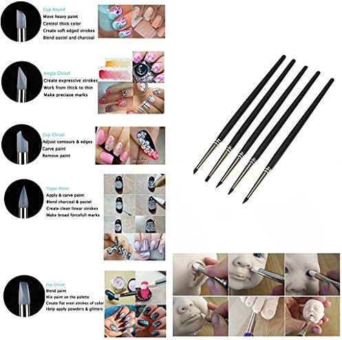 Comiart 5pcs Flexible Clay Sculpture Tools