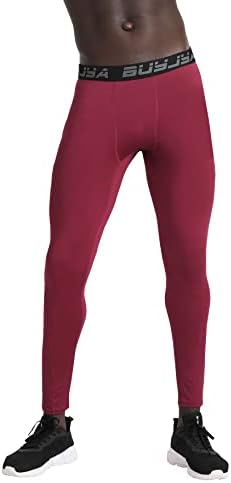 Buyjya 3 pacote calças de compressão masculina, com calças justas treino leggings atléticos de ioga seca de ioga seca Presente de roupas de ginástica