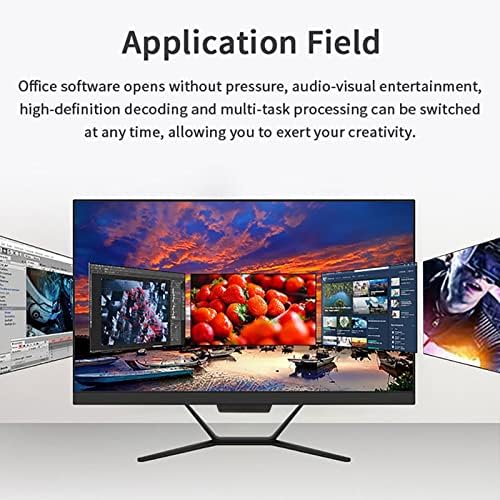 Tudo em um computador, 23.8in 1920x1080 Full HD Display Aio Desktop PC Monitor com câmera para Win10, 4 núcleo, 8g