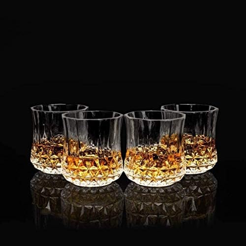 Whisky Decantador Glassy, ​​vidro antiquado, com caixa de presente de luxo, óculos de cristal para beber bourbon, coquetéis, escocês,