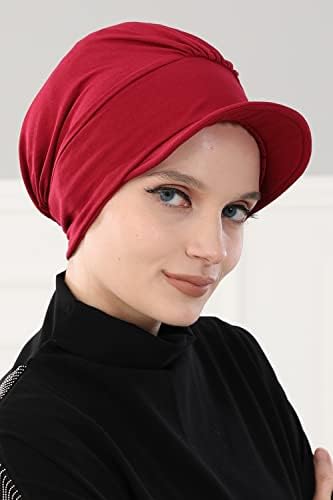 AISHA INSTANTA DE TURBANBOY NEWSBOY FELIMENTE CAP, 95% CLOTONET BONNET HAT CAPELA CHEIMA CHEIO HAPELA CANTENHO CABER VISOR