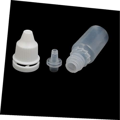 X-Dree 10ml PE Plástico Squeeze Dropping Dropping Bottle Bottle Cap preto Cap 10pcs (Recipiente de garrafa de garrafa