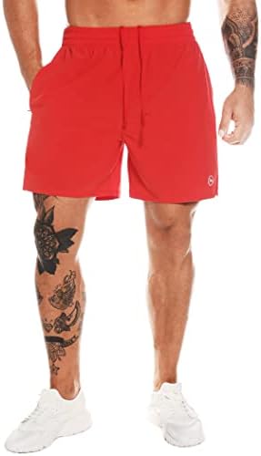 Mover UPUP Men's Workout Scort shorts Quick Dry Athletic Gym Sport shorts para homens com bolsos com zíper e loop de toalhas