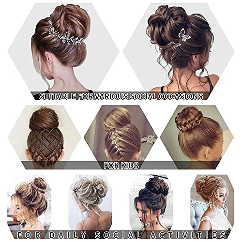 Extensão de cabelo de pão festejante para mulheres, calcedes sintéticos ondulados encaracolados, chignon loiro de cinzas,