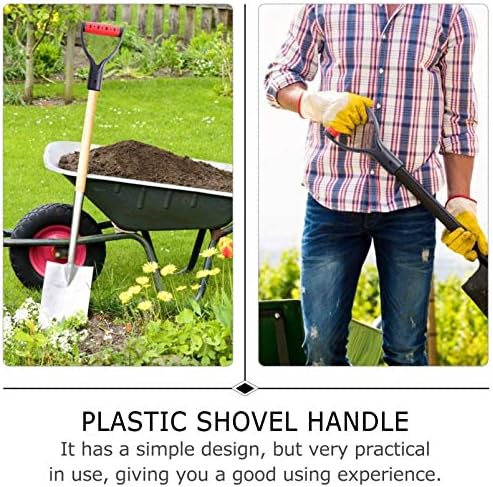 Matidão de pá de neve Hemoton Sapatão da pá de reposição D Hanking Grip Substituição Plástico Spade Snow Shovel Handle for Planting