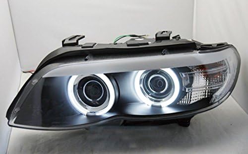 Ano genérico de 2004 a 2006 para BMW x5 e53 faróis lâmpada de cabeça preta de alojamento preto sn
