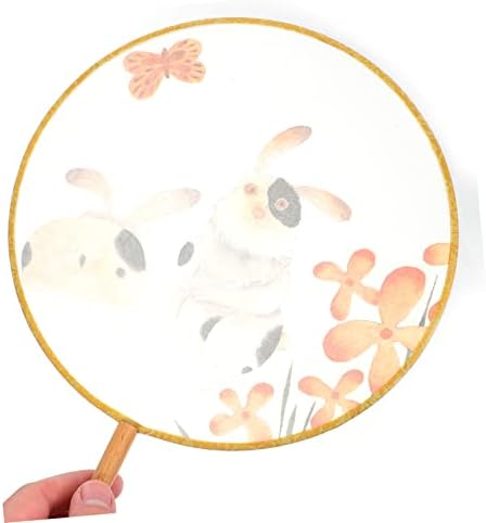 Kisangel 2pcs Fã de Rodada Infantil Hanfu Small Round Fan Student