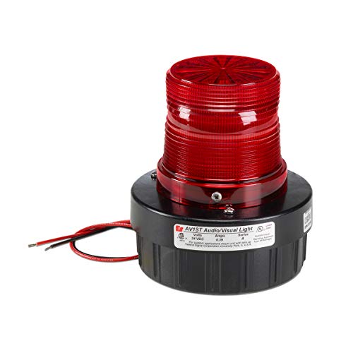 Sinal federal AV1ST-120R Combinação de estroboscópio Audível/Visual Signal, Pipe/Surface Mount, 120 Vac, vermelho