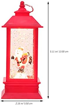 Bestoyard Santa Night Light Christmas Snow Globe Lanterna de água iluminada floco de neve brilhante