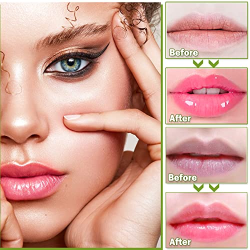 Xingxyuel 2pcs aloe vera batom magia alterando o brilho labial Lip Lip Gloss Longa Longa Hidratante Blusão Lip Stain Para