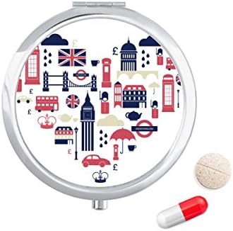 Heart London Bridge UK UK Big Ben Pill Case Pocket Medicine Storage Box Rechaner