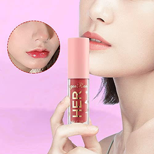 Lip Gloss Clear Tubo Kids Luguang Espelho Espelhe Lip lipstick Lips Feminino Hidratante e Hidratante Esmalte Lip Toot Jelly Glass