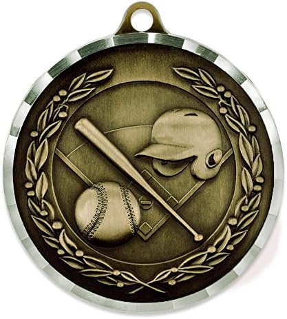 Pinmart Baseball Award Sports Medalha em massa - ouro, prata e bronze!