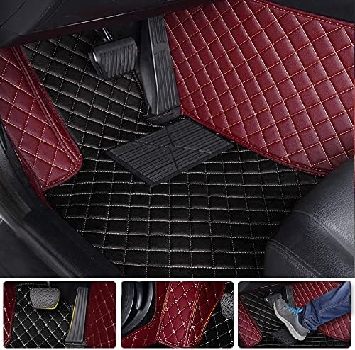 Tapete de piso de couro de duas cores personalizado para acura mdx rdx zdx rl tl cdx ilx tlx tsx rsx forro de piso automático de piso