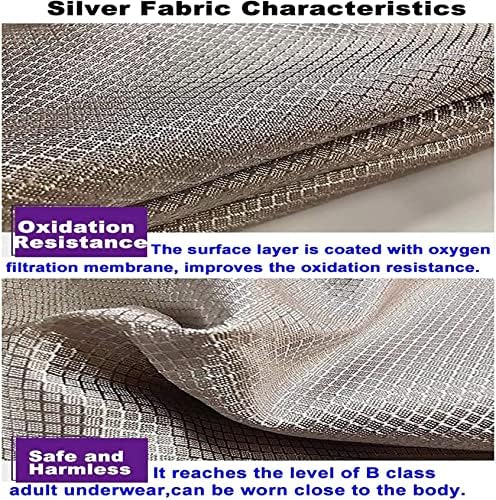 Darzys Silver Fiber para roupas Tecido anti -radiação para EMI EMI RF RFID Sinal de proteção Material de proteção Faraday Tano condutor