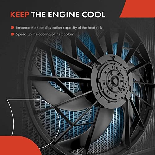 Motor do radiador do motor A-Premium Conjunto do ventilador de resfriamento com cobertura compatível com Honda CR-V CRV 1997 1998 1999 2000 2001, 2.0L, Substitua# 19020P5M004, 19030p3f024