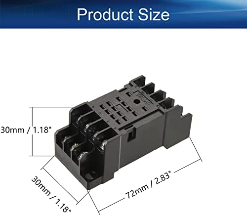 Heyiarbeit 5pcs pyf14a 14 pin Din Rail Rail Relé de potência Setor de base do soquete para revezamento H3Y-4