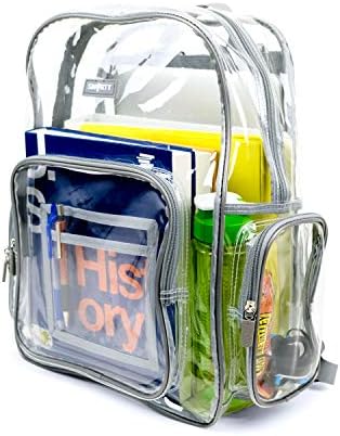 Smarty Heavy Duty Clear Backpack V6 Durável Transparente Veja através da bolsa