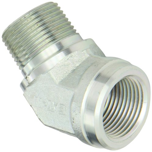 Eaton Aeroquip 2088-12-12S Acessório de tubo de aço, cotovelo de 45 graus, fêmea masculina de 3/4 NPT x 3/4 NPT