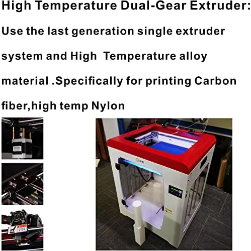 Abraços da impressora 3D de grau Industrial de grau Industrial desenvolvido especialmente para imprimir fibra de carbono e PLA com Fast Slicer, Build Volume 11.8x11.8x15,7 polegadas