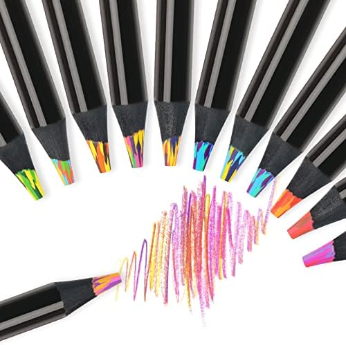 Kingrunning 12 cores Rainbow Colored Lápis para adultos, artistas, profissionais, iniciantes, lápis para desenhar, esboçar,