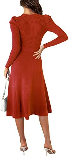 Manga de vestido sexy de suéter feminino Cantura alta e alta de vestido de tricô comprido de tricô comprido Vestidos de suéter 2022